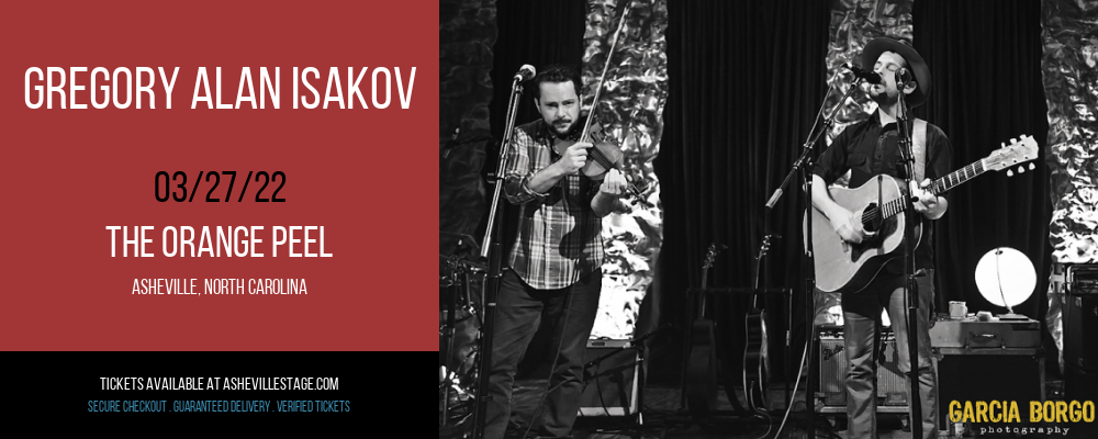Gregory Alan Isakov at The Orange Peel tickets Gregory Alan Isakov at The Orange Peel
