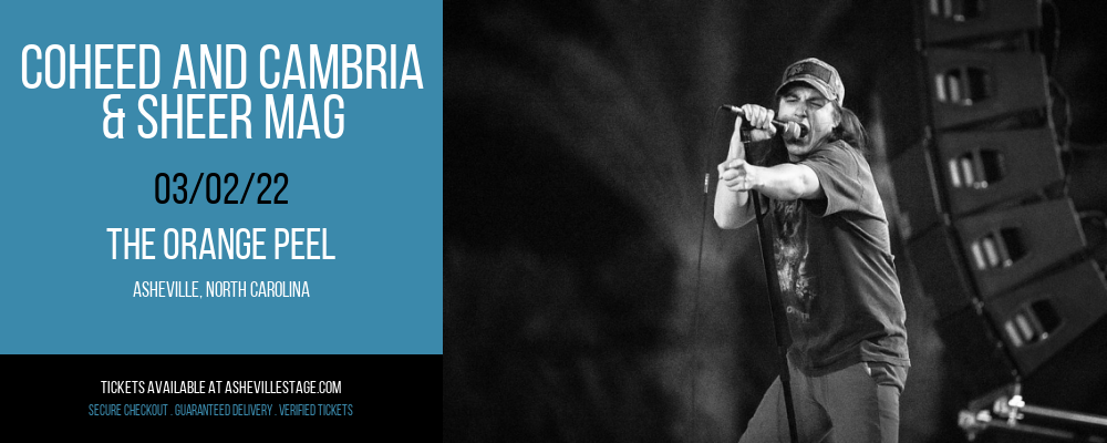 Coheed and Cambria & Sheer Mag at The Orange Peel tickets Coheed and Cambria & Sheer Mag at The Orange Peel