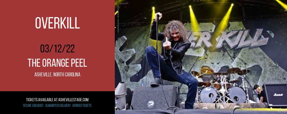 Overkill at The Orange Peel tickets Overkill at The Orange Peel